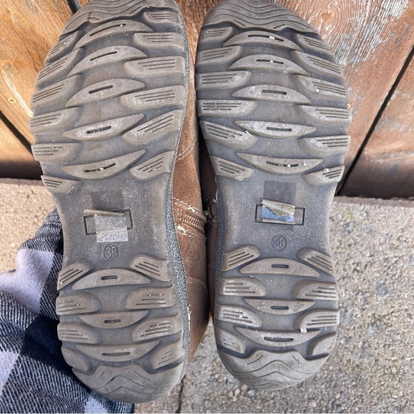 SPRING STEP Women’s Brown Leather Mid Calf Faux Fur Lined Boot Size 38 - Picture 11 of 11